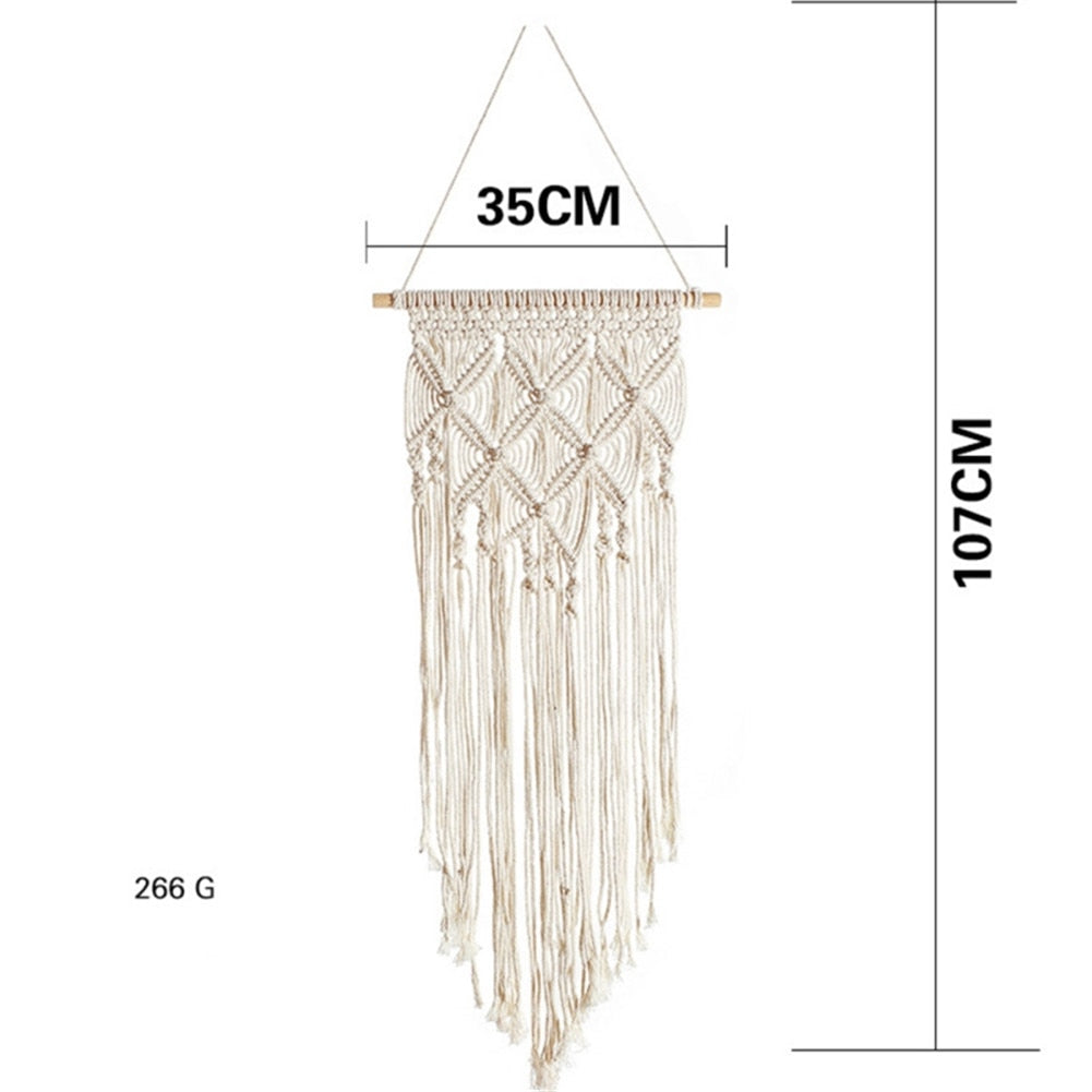 Macrame Wall Hanging Boho Tapestry Angels Wing Woven Bohemian Wall Décor Home Decoration For Apartment Bedroom Living Room