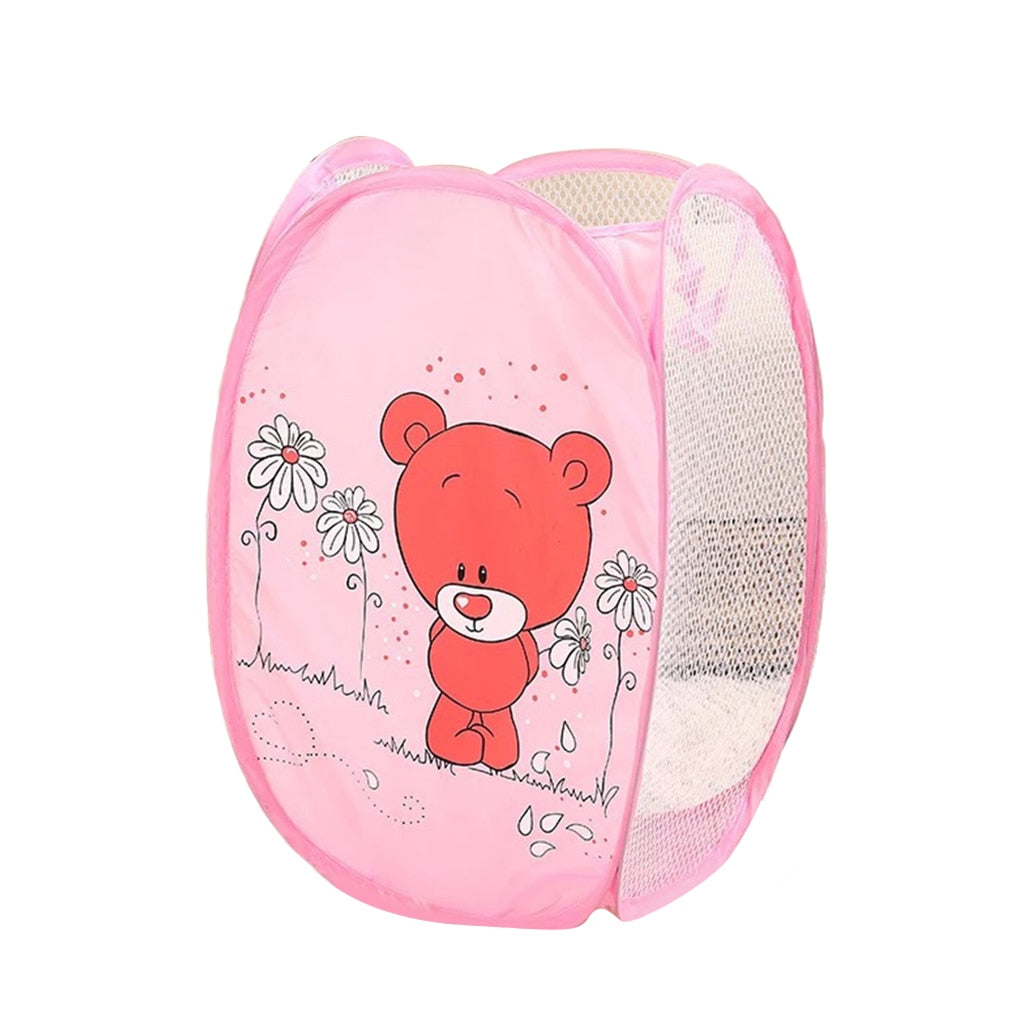 Cartoon Sorting Basket Folding Clothes Storage Basket Laundry Basket Children Kids Toys Sundries Storage Organizer Home Storage