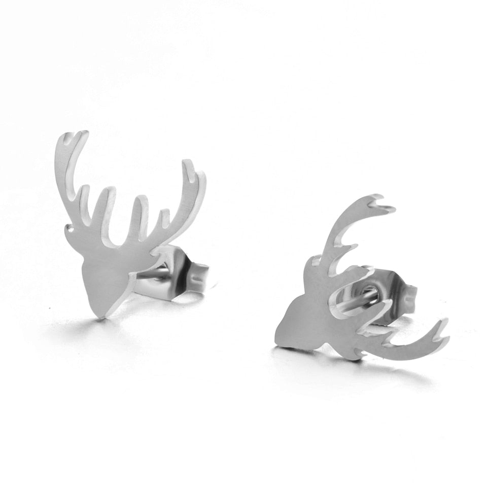 Multiple Minimalist Stud Earrings Stainless Steel Animals Cute Earrings Carnations jewelry Accessories