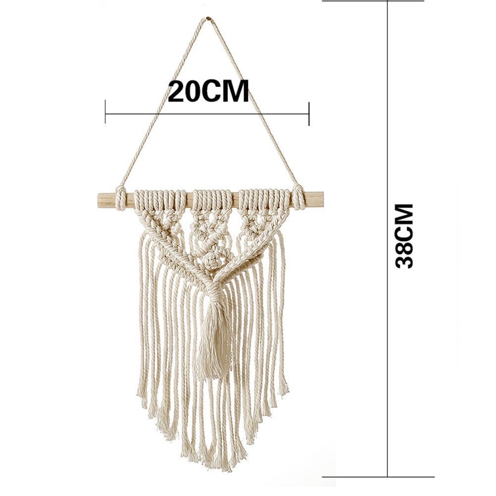 Macrame Wall Hanging Boho Tapestry Angels Wing Woven Bohemian Wall Décor Home Decoration For Apartment Bedroom Living Room