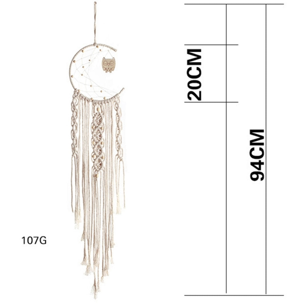 Macrame Wall Hanging Boho Tapestry Angels Wing Woven Bohemian Wall Décor Home Decoration For Apartment Bedroom Living Room