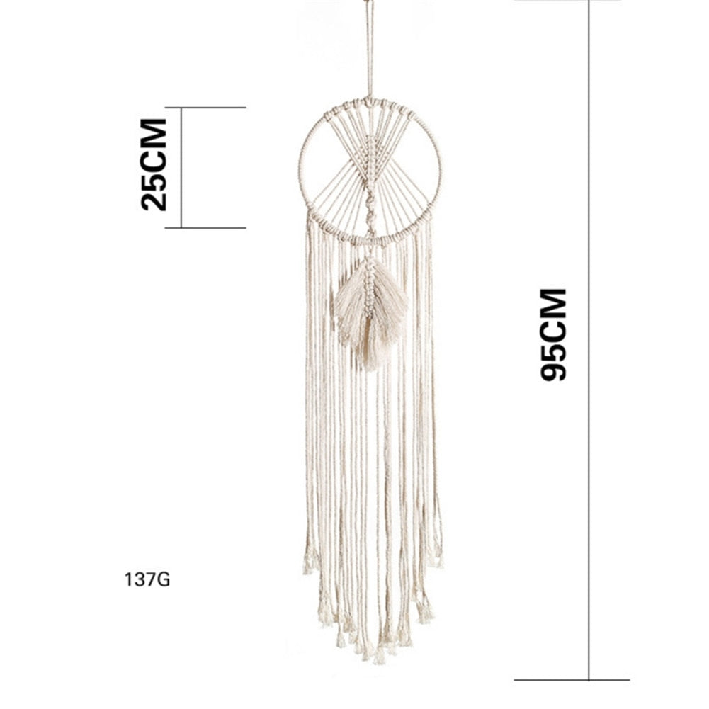 Macrame Wall Hanging Boho Tapestry Angels Wing Woven Bohemian Wall Décor Home Decoration For Apartment Bedroom Living Room