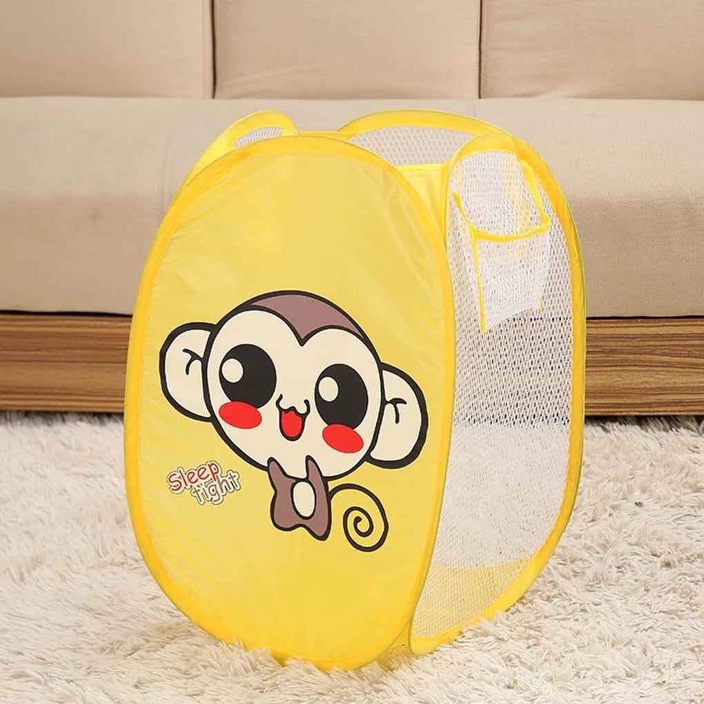 Cartoon Sorting Basket Folding Clothes Storage Basket Laundry Basket Children Kids Toys Sundries Storage Organizer Home Storage