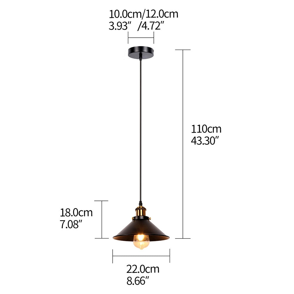 Industrial Retro Iron Interior Decoration LED E27 Pendant Light Small Pendant Lamps