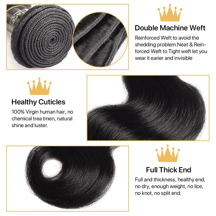 Body Wave bundles human hair Brazilian Natural Hair Weave 4 Remy Human hair bundles for Women Hair Extensions