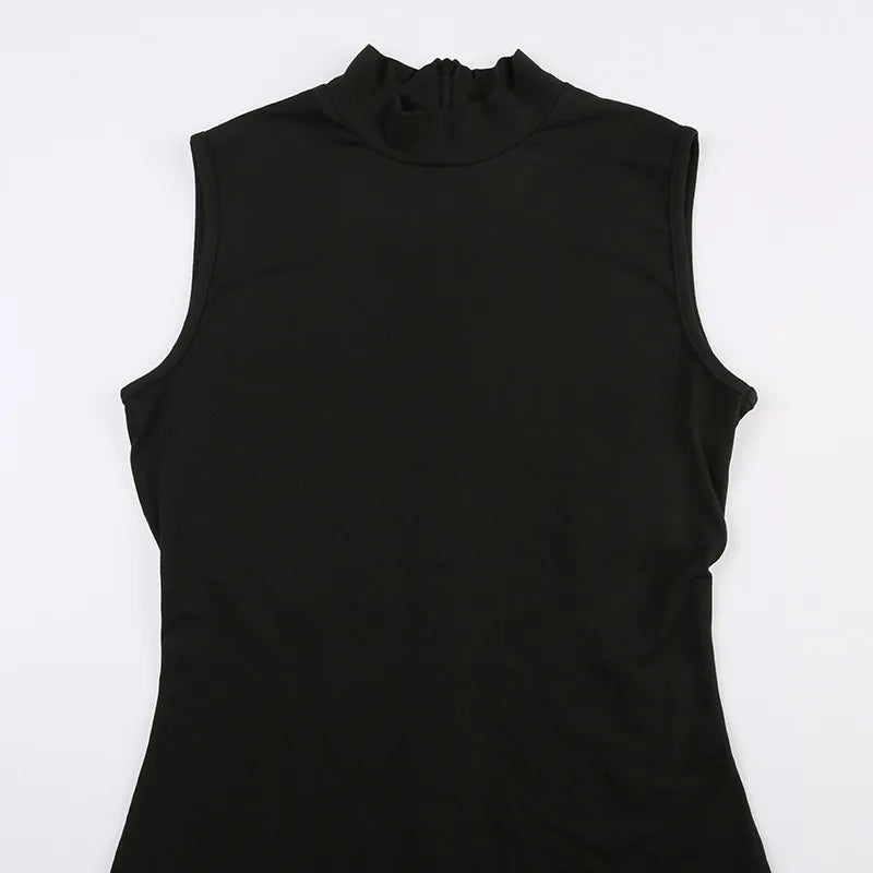 Fashion Casual Lady Women Sports Jumpsuit Invisible Zipper Sleeveless High Street Rompers Basic All-match Female Summer Playsuit
