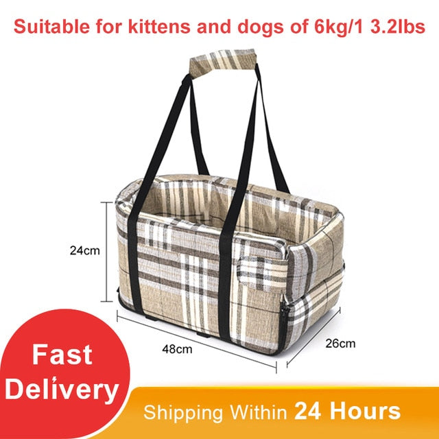 Portable pet Bed Travel Car Safety Pet Seat Transport pet Carrier Protector For Small pets