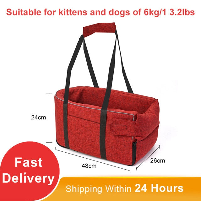 Portable pet Bed Travel Car Safety Pet Seat Transport pet Carrier Protector For Small pets