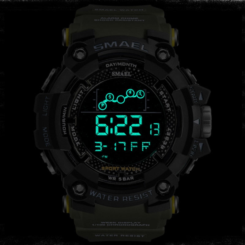 Water resistant Sport Military Watch Digital