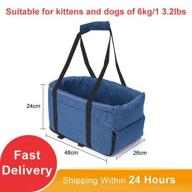 Portable pet Bed Travel Car Safety Pet Seat Transport pet Carrier Protector For Small pets