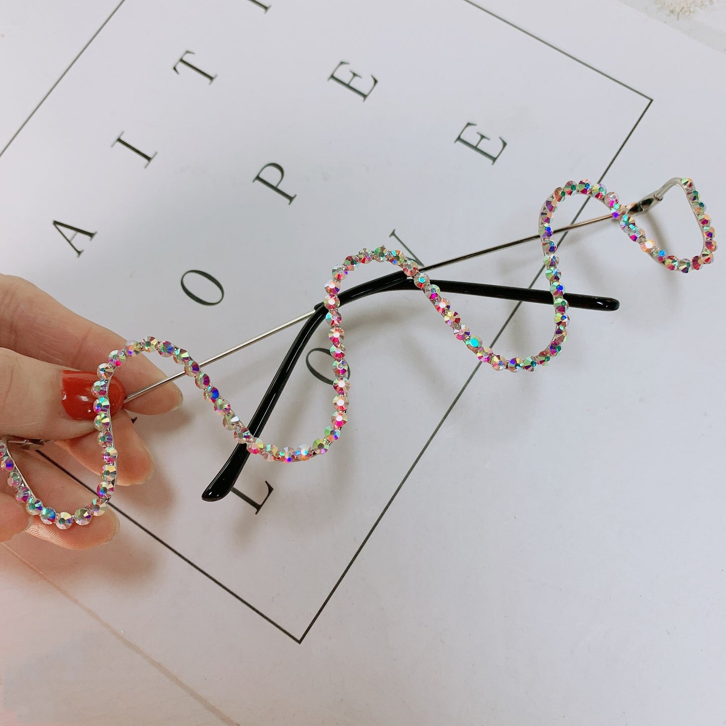 Rhinestone Eyeglass Frames Eye Glasses Frames For Women Diamond Eye Glasses Frames For Men Eyewear Sunglasses Decoration