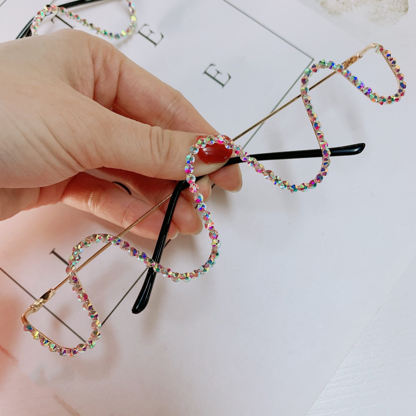 Rhinestone Eyeglass Frames Eye Glasses Frames For Women Diamond Eye Glasses Frames For Men Eyewear Sunglasses Decoration